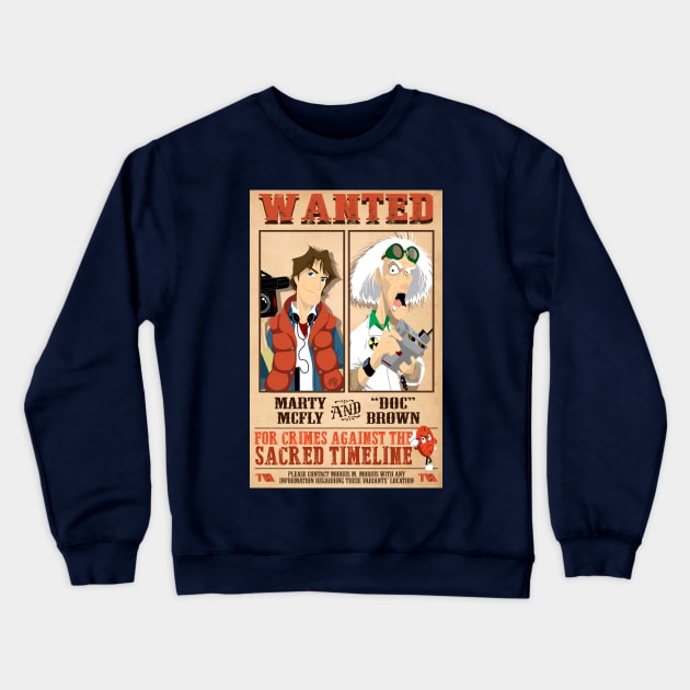 Back To The Future Crewneck Sweatshirt by CuddleswithCatsArt